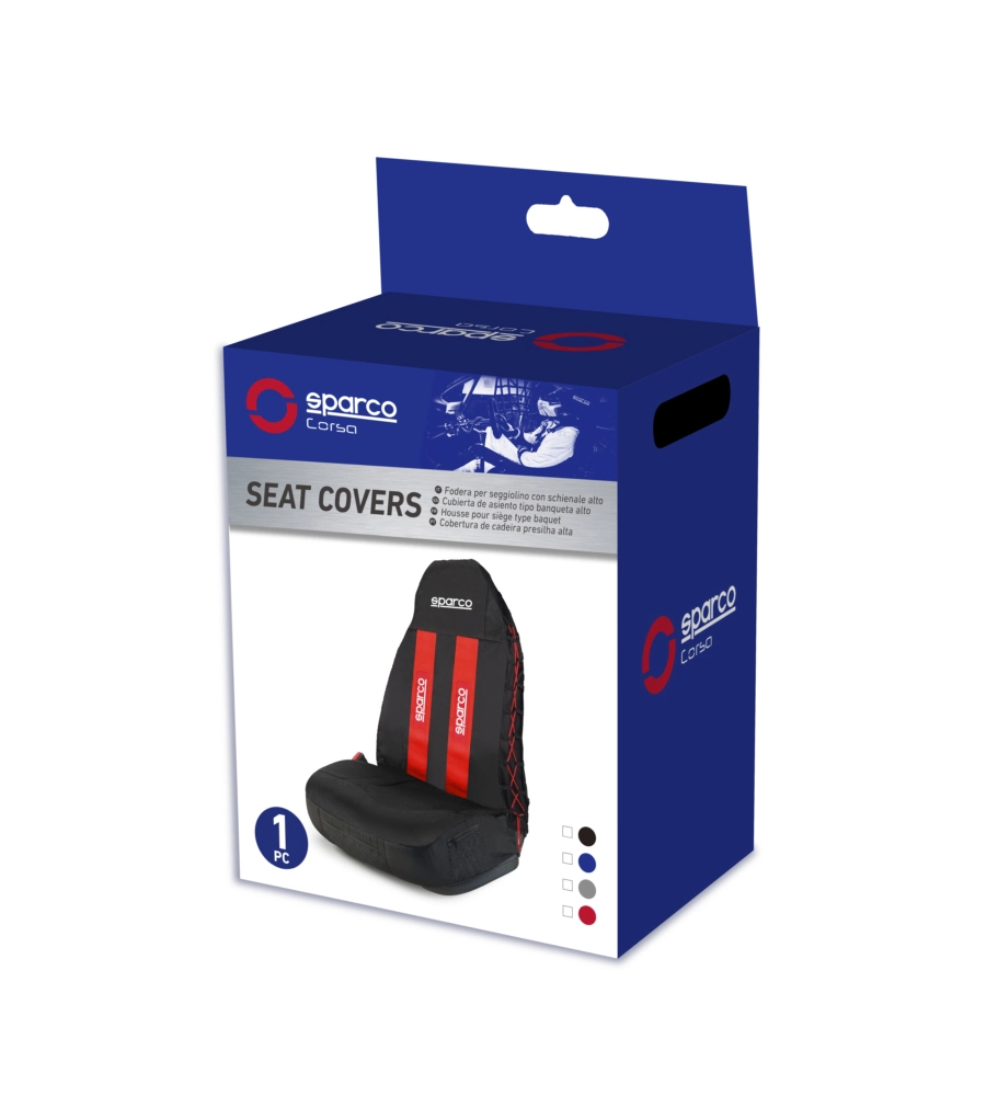 COPRISEDILE UNIVERSALE PER AUTO SPARCO ROSSO